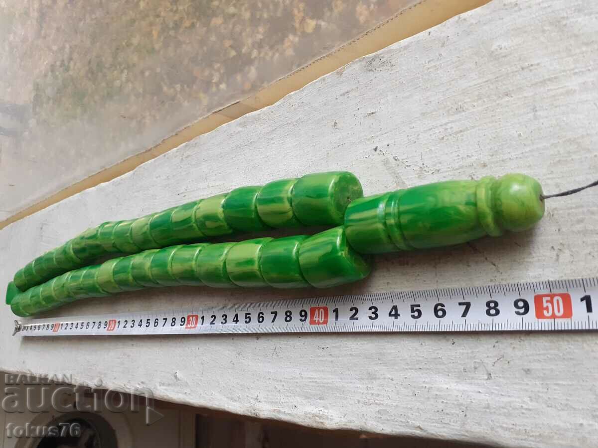 Τεράστιο κομπολόι από καταλίνη 33 χάντρες + ποπ πράσινο με νταμάρια - 7 Τεράστιο κομπολόι από καταλίνη 33 χάντρες + ποπ πράσινο με νταμάρια - 7