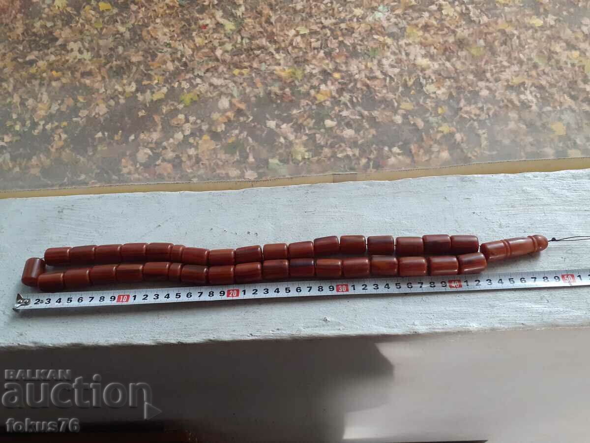 Τεράστιο κομπολόι καταλίνης 33 χάντρες + ποπ με νταμάρια με τιμή 1390.00 BGN | € 710.70