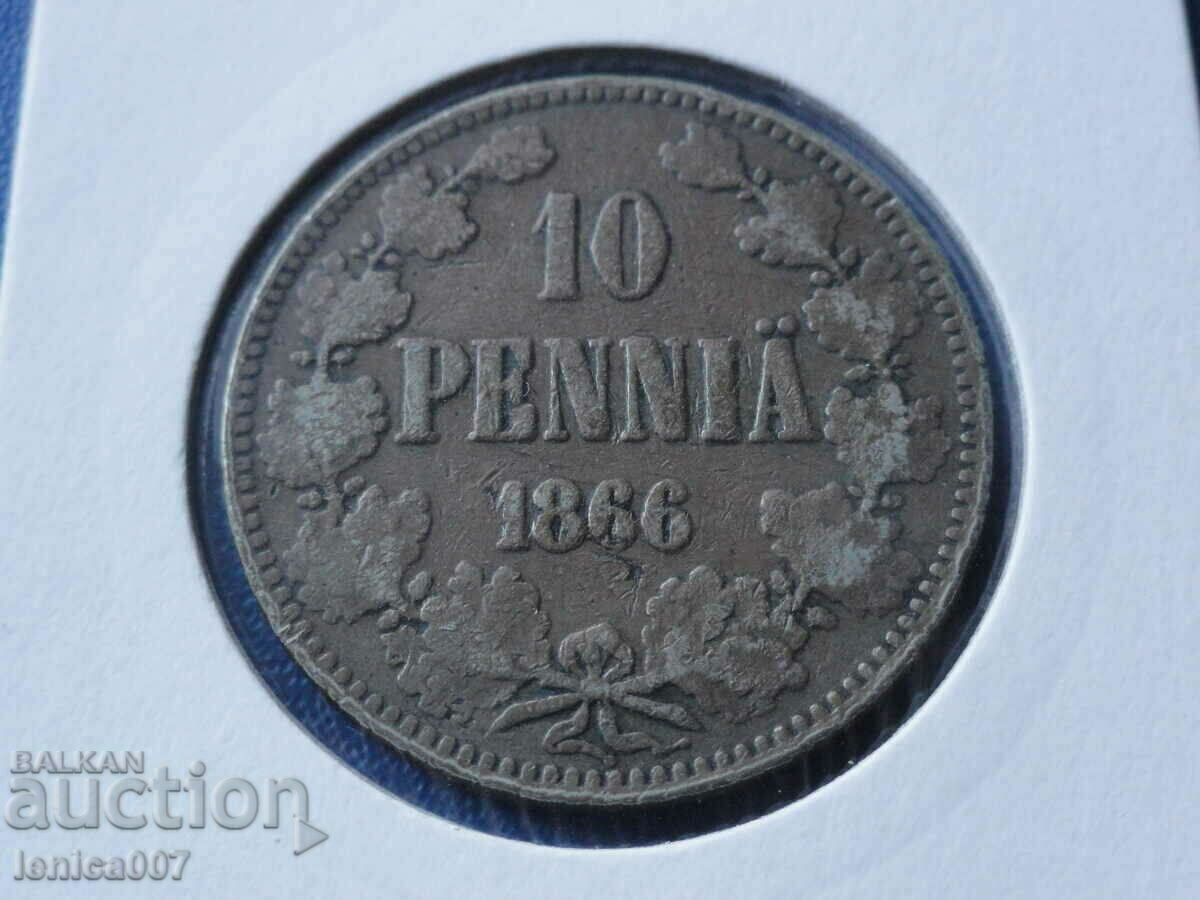 Auction Russia (Finland) 1866 - 10 pennies Auction Russia (Finland) 1866 - 10 pennies