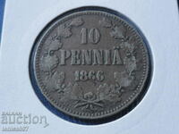 Russia (Finland) 1866 - 10 pennies