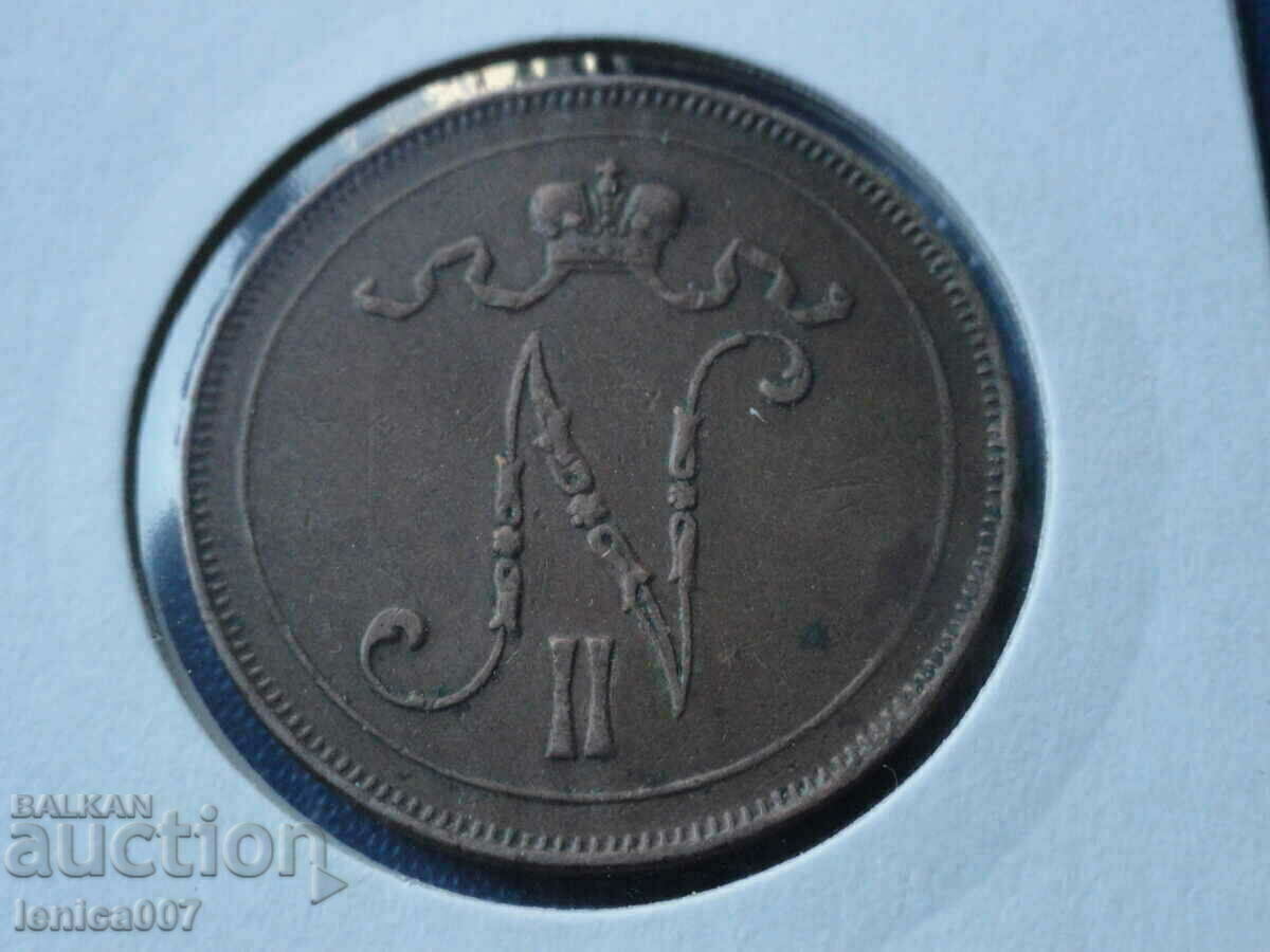 Доставка на Русия (за Финландия) 1917г. - 10 пення (Монограм) R Доставка на Русия (за Финландия) 1917г. - 10 пення (Монограм) R