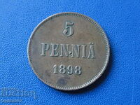 Russia (for Finland) 1898 - 5 pennies