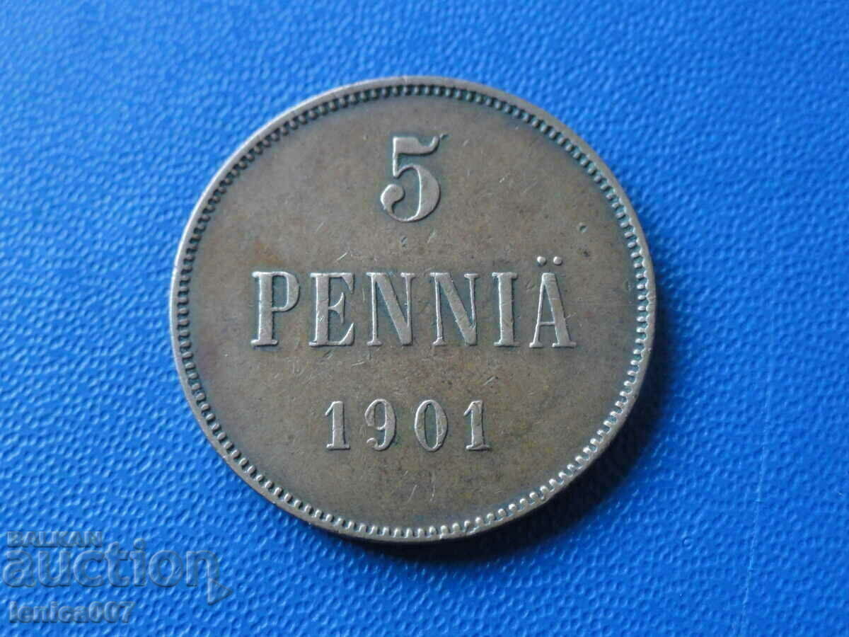 Russia (for Finland) 1901 - 5 pennies - 5 Russia (for Finland) 1901 - 5 pennies - 5