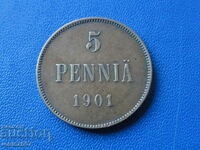Russia (for Finland) 1901 - 5 pennies
