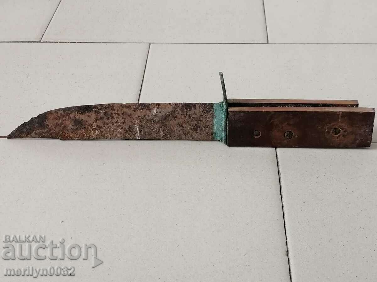 Auction Hand-forged old knife with karakulak textolite chisels Auction Hand-forged old knife with karakulak textolite chisels