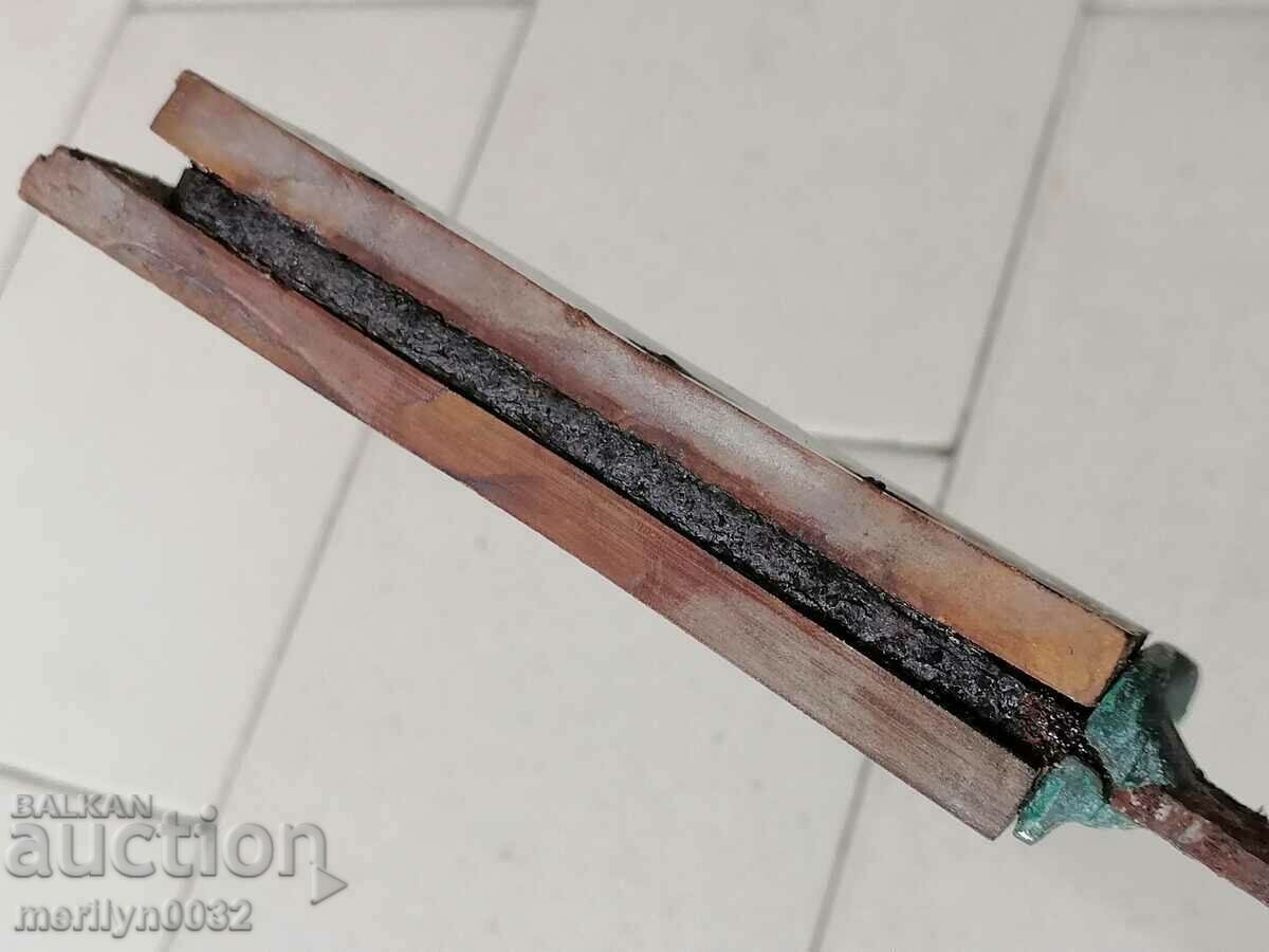 Hand-forged old knife with karakulak textolite chisels - 7 Hand-forged old knife with karakulak textolite chisels - 7