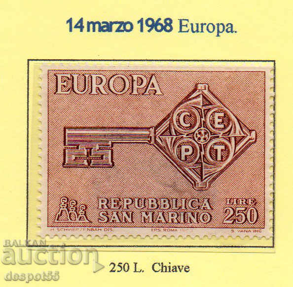 1968. Сан Марино. Европа.