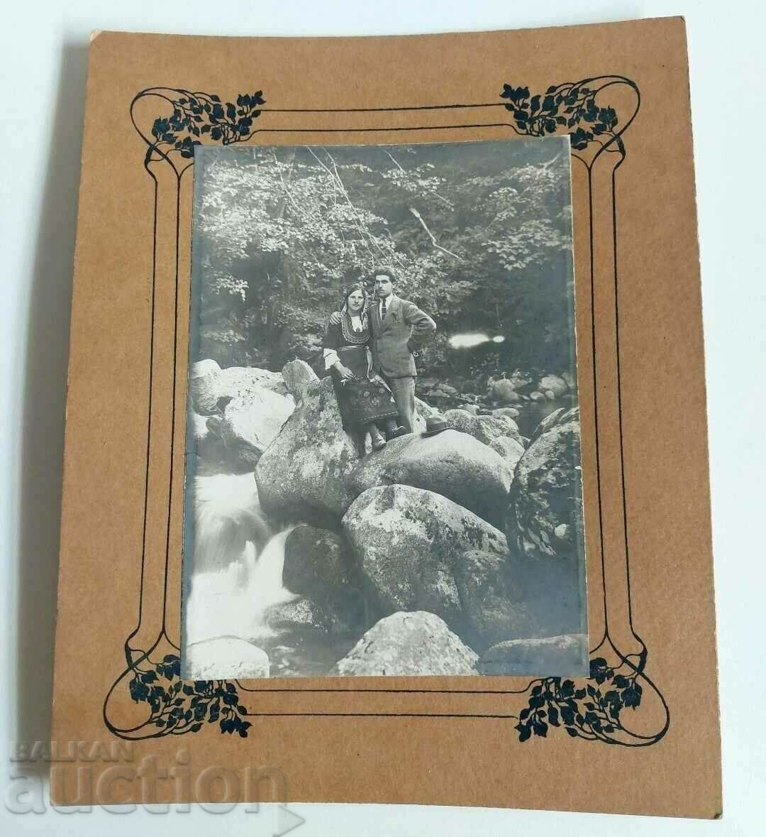 OLD PHOTO PHOTO CARDBOARD WATERFALL BEARING KINGDOM OLD PHOTO PHOTO CARDBOARD WATERFALL BEARING KINGDOM