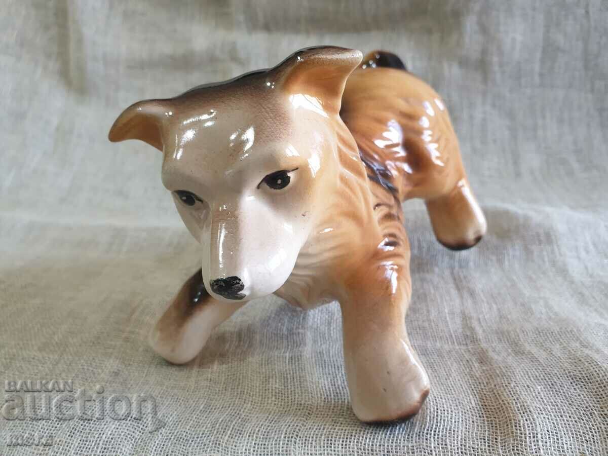 Auction  Porcelain dog figure