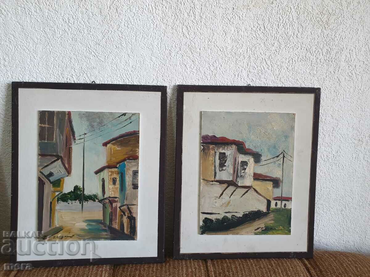 Two old oil paintings