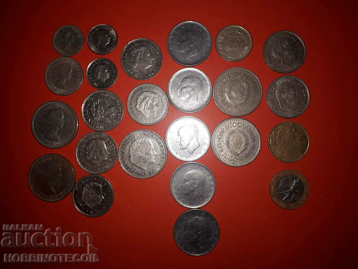 MISCELLANEOUS COINS - 24 pieces with price 11.99 BGN | € 6.13 MISCELLANEOUS COINS - 24 pieces with price 11.99 BGN | € 6.13