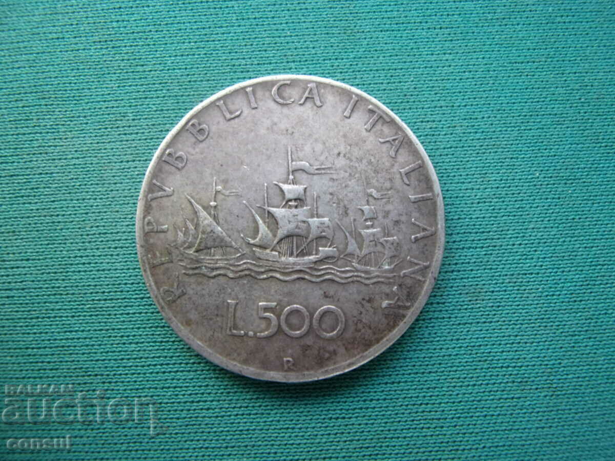 Италия 500 лири 1958 Сребро