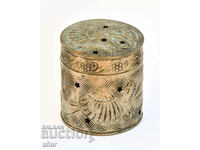 Silver-plated bronze box with nautical motifs