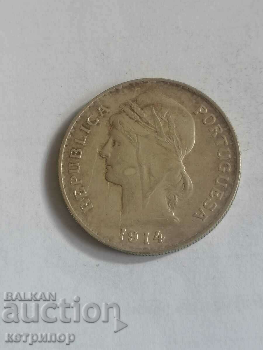 50 centavos Portugalia 1914 Argint cu preț € 39.00 | 76.28 BGN