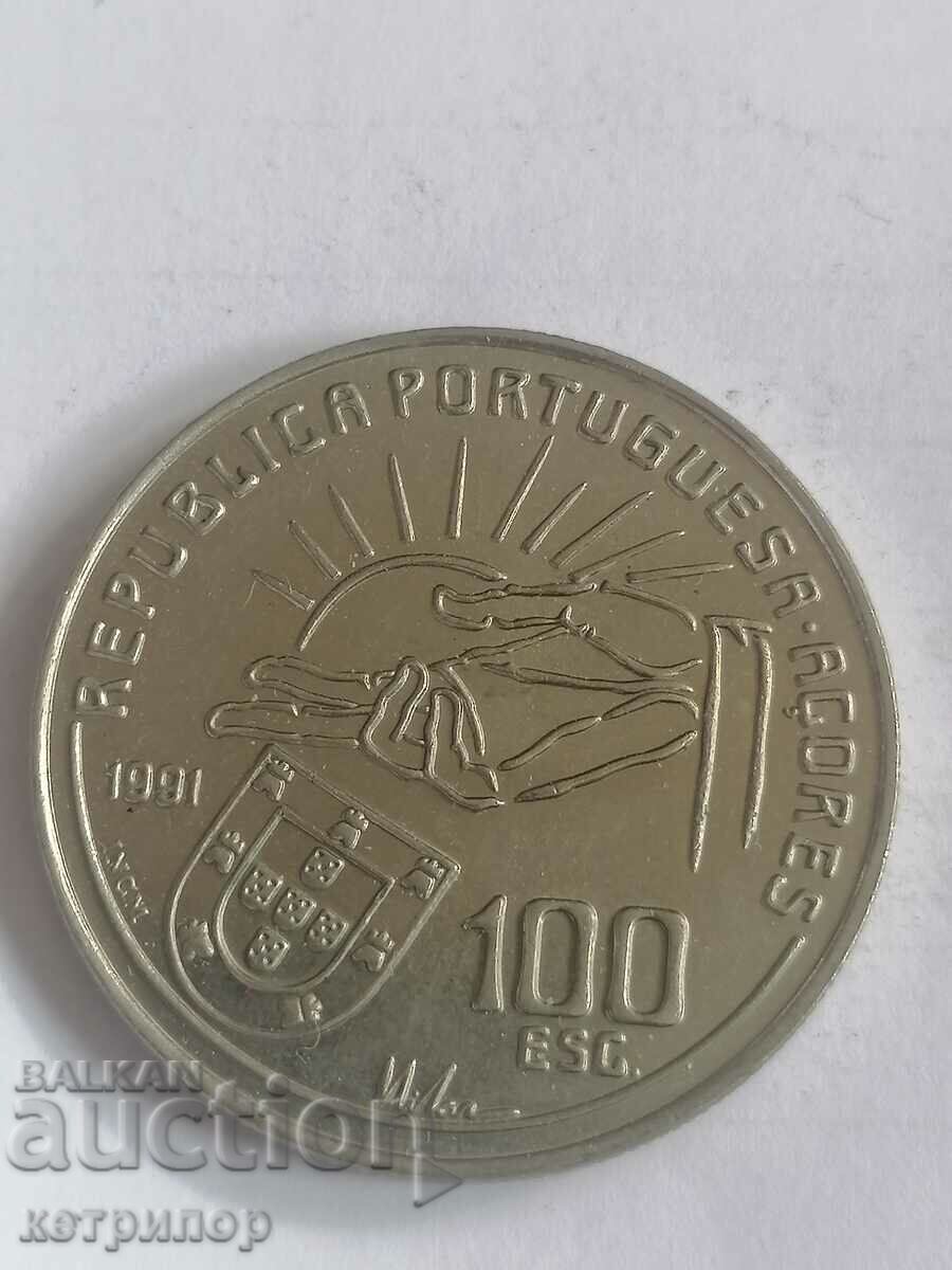 100 εσκούδο Αζόρες 1991