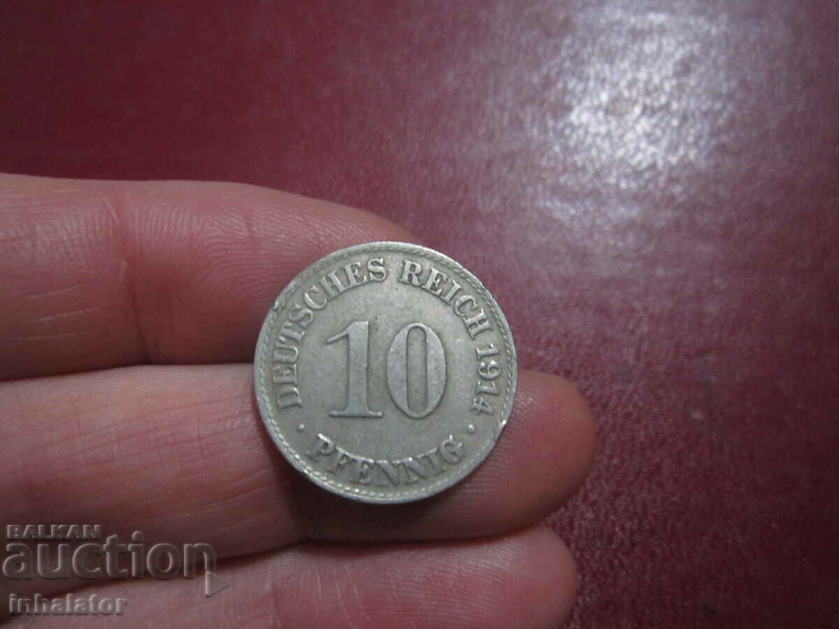 1914 anul 10 pfennig litera A - Germania