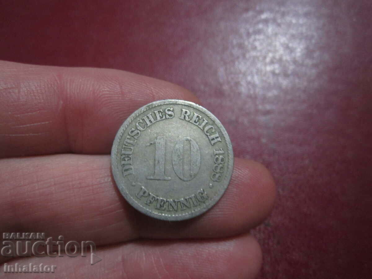 1888 10 pfennig γράμμα A - Γερμανία