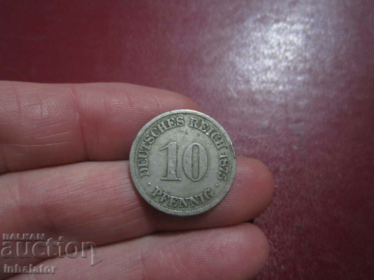1875 10 pfennig litera A - Germania