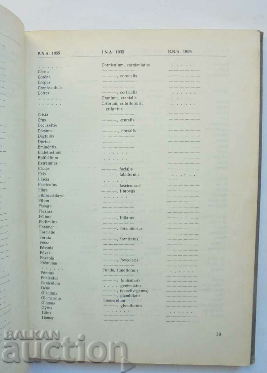 Анатомически номенклатури - Димитър Каданов 1959 г. с цена 35.00 лв. | € 17.90 Анатомически номенклатури - Димитър Каданов 1959 г. с цена 35.00 лв. | € 17.90