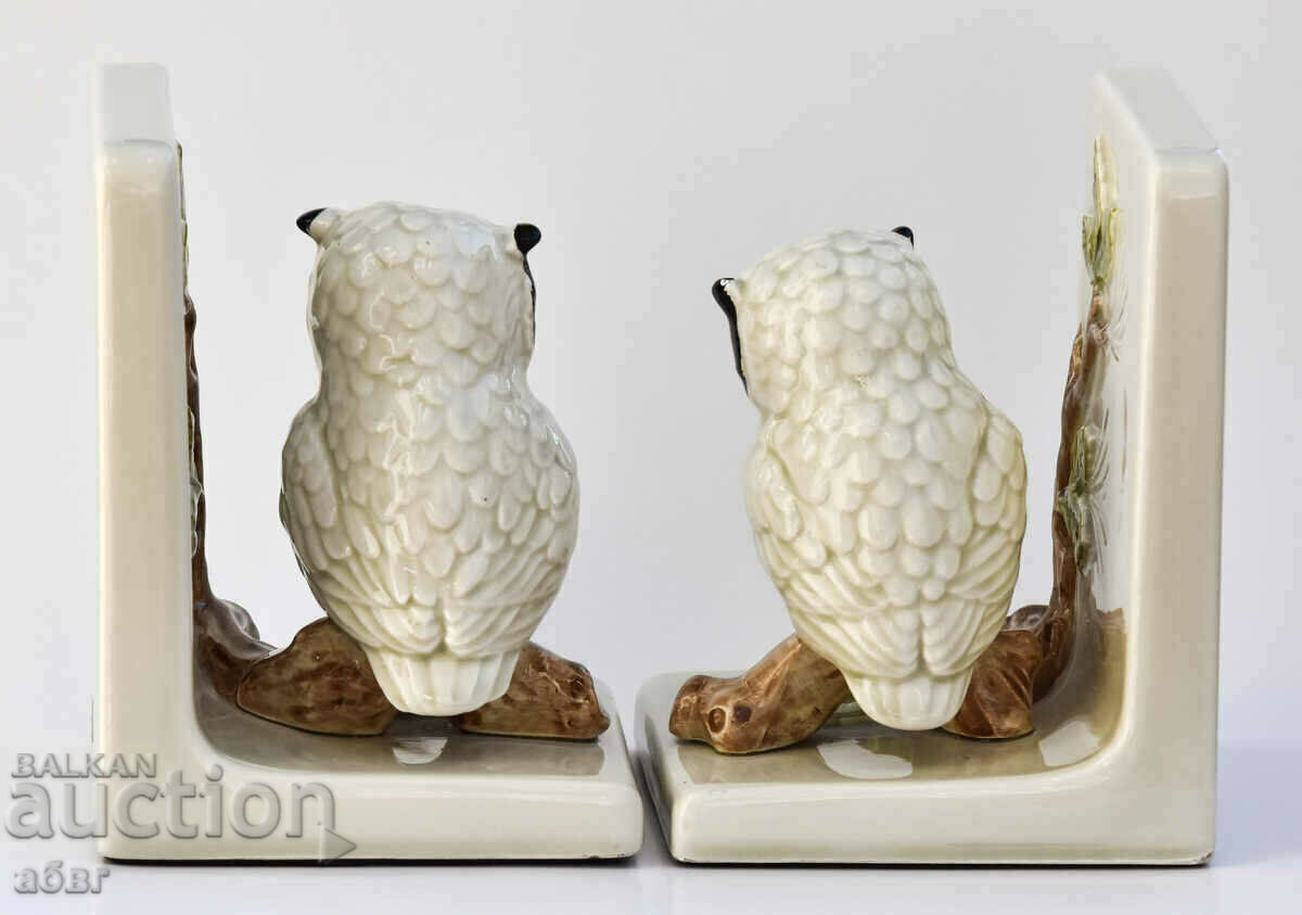 Δημοπρασία Διαιρέτης βιβλίων πορσελάνινες κουκουβάγιες