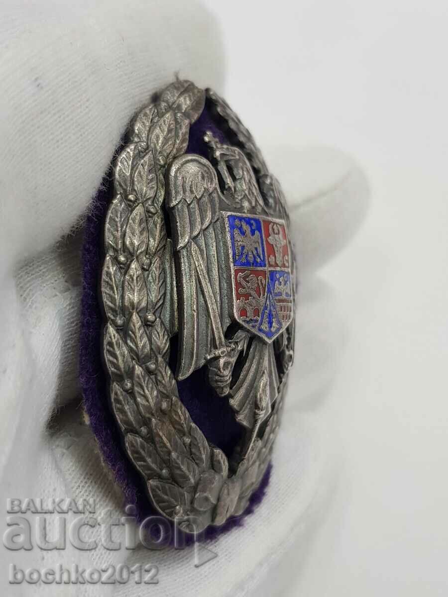 Auction Very rare Romanian military academy badge Auction Very rare Romanian military academy badge