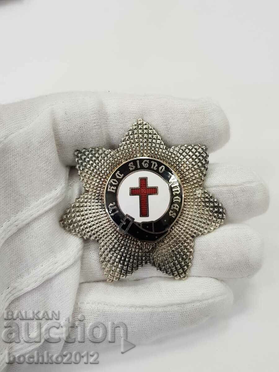 A beautiful and rare Masonic, Knights Templar badge England