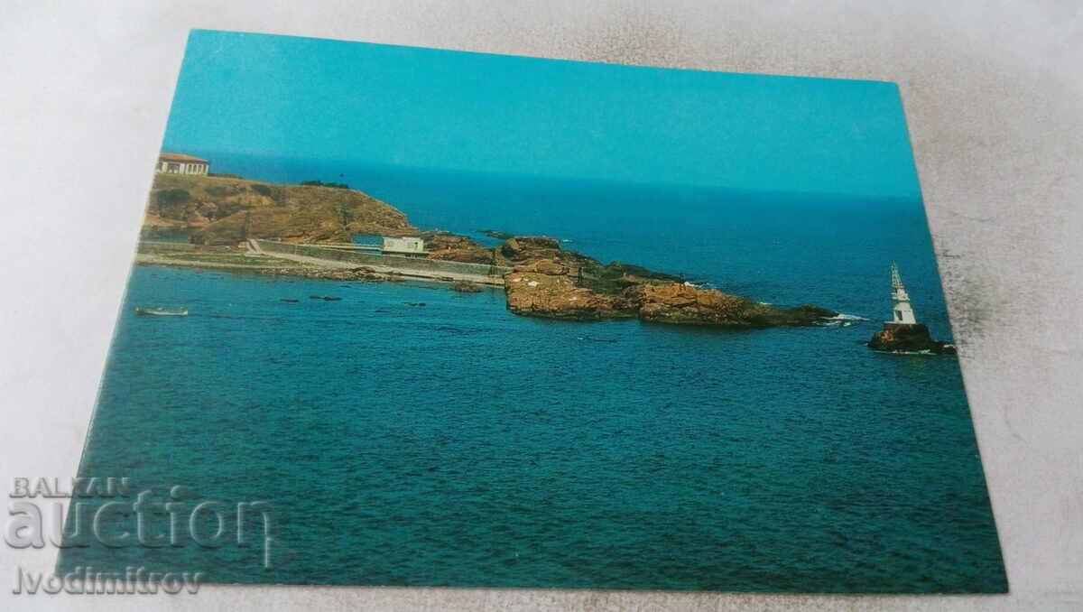 Пощенска картичка Ахтопол Скалите при фара