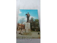 Postcard Bansko Monument to N. Y. Vaptsarov 1980