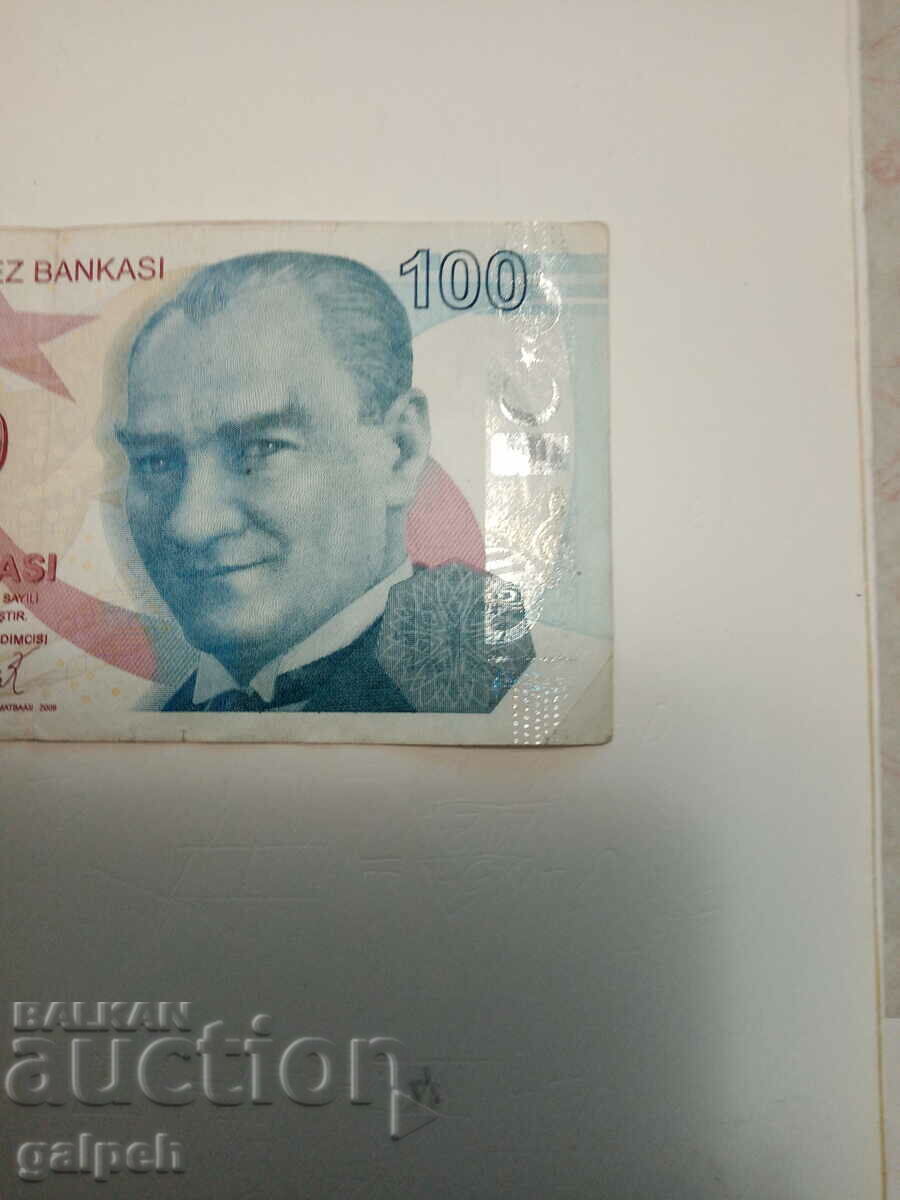 Auction Turkey - 100 lira - 2009 - BGN 18.99 Auction Turkey - 100 lira - 2009 - BGN 18.99