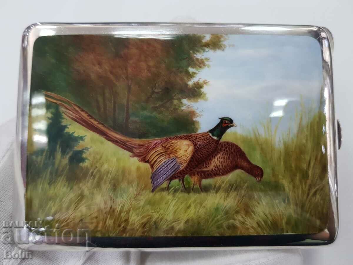 Muzeu rar snuffbox din argint cu email pictural Germania cu preț 2800.00 BGN | € 1431.62