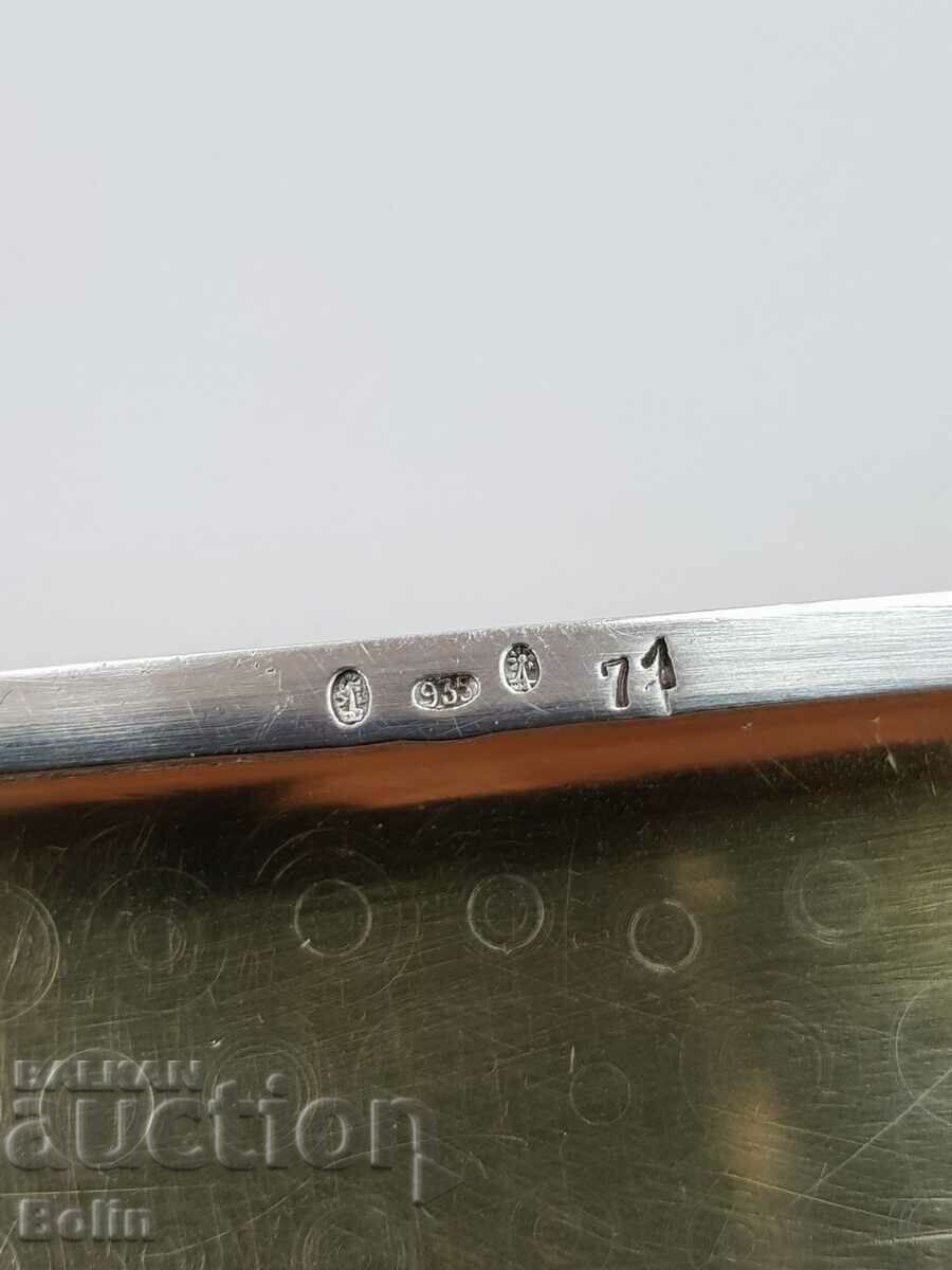 Muzeu rar snuffbox din argint cu email pictural Germania - 5