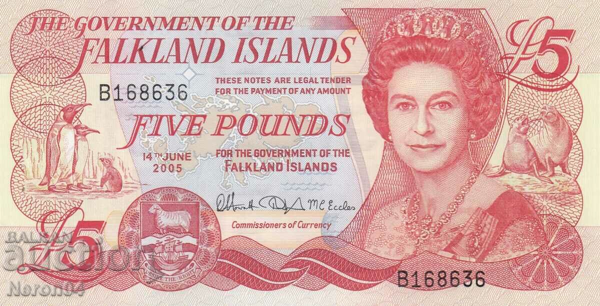 5 δολάρια 2005, Νησιά Φώκλαντ