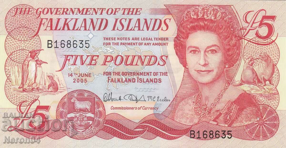 5 долара 2005, Фолкландски острови