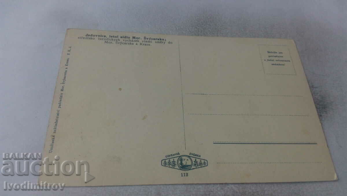 Postcard Jadovnice Letni Sidlo Mor. Svycarska with price 2.35 BGN | € 1.20 Postcard Jadovnice Letni Sidlo Mor. Svycarska with price 2.35 BGN | € 1.20