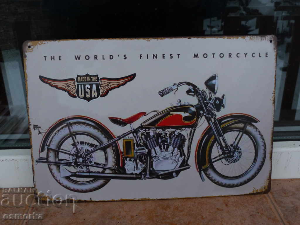 Placă cu motor Harley Daviewood Harley Davidson retro