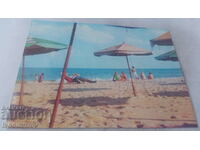 Пощенска картичка Златни пясъци Плажът 1980