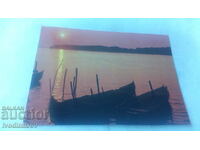 Postcard Tutrakan Sunset by the Danube 1980