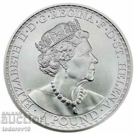 1 oz Silver Una and the Lion - ost. St. Elena 2022 with price 133.99 BGN | € 68.51 1 oz Silver Una and the Lion - ost. St. Elena 2022 with price 133.99 BGN | € 68.51