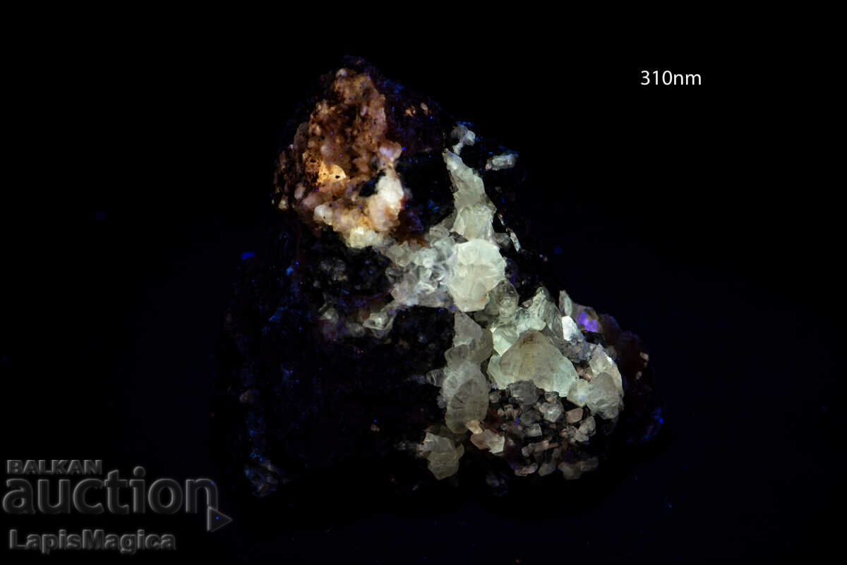 Delivery of Druse of fluorescent cerussite and barite 107g Delivery of Druse of fluorescent cerussite and barite 107g