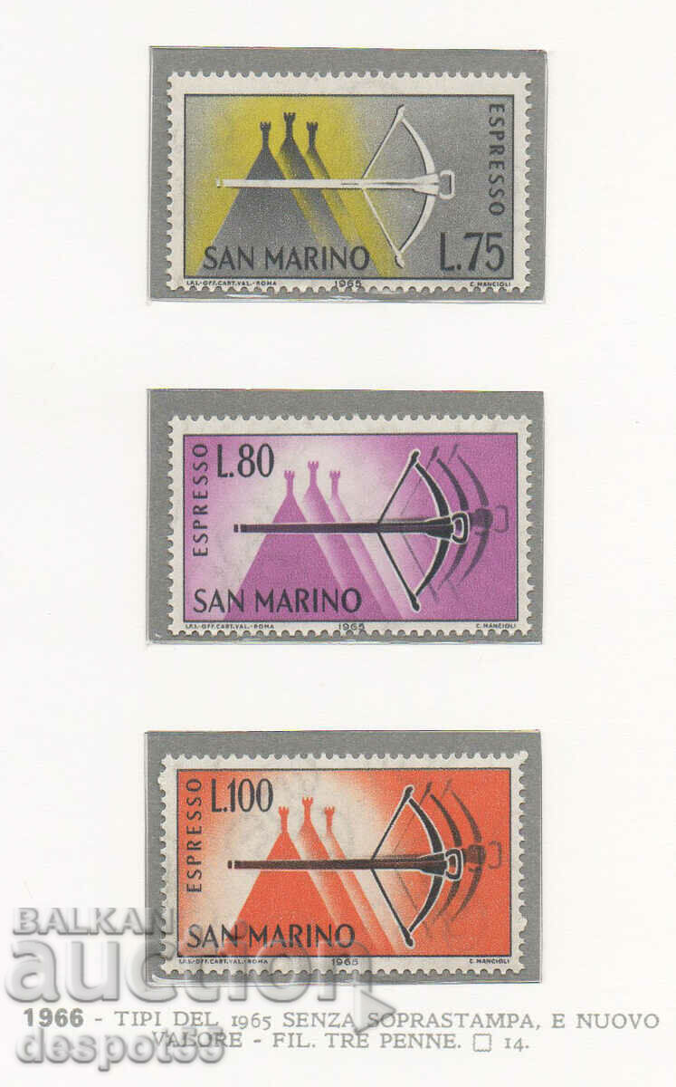 1966. Сан Марино. Експресни марки (тип 1965).