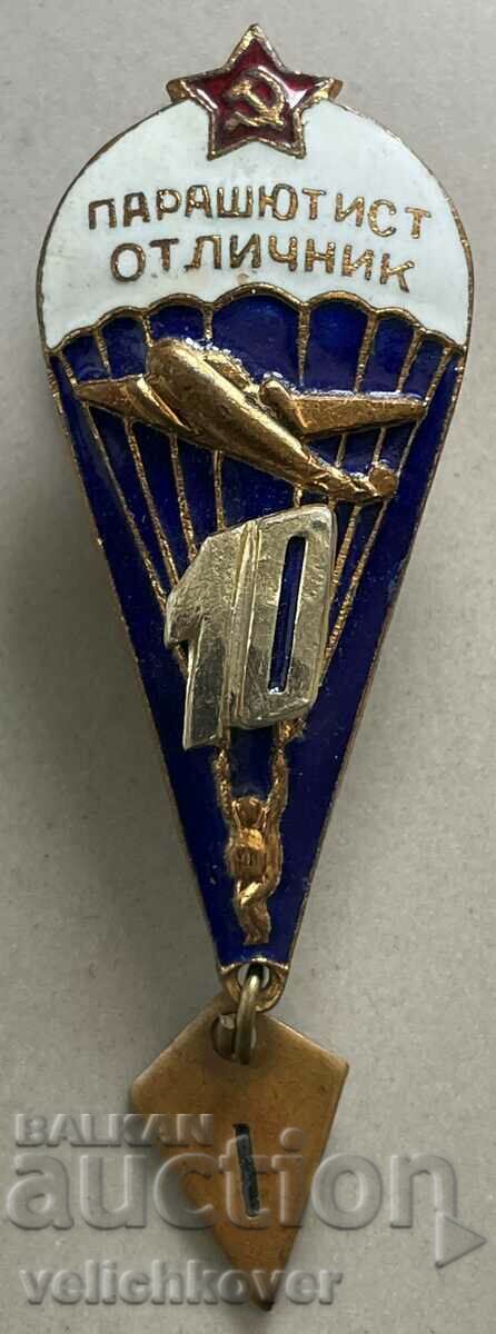 33260 USSR badge Excellent Paratrooper enamel screw