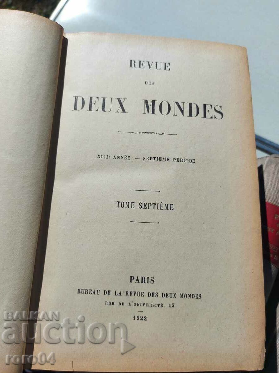 Livrarea REVUE des DEUX MONDES Livrarea REVUE des DEUX MONDES
