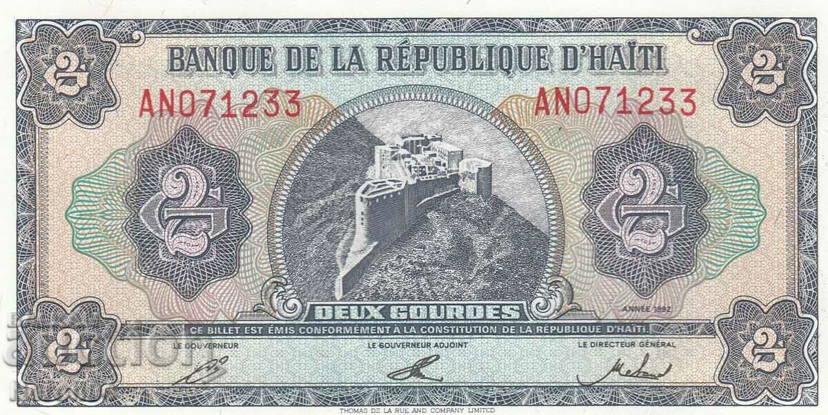 2 gourdes 1992, Αϊτή