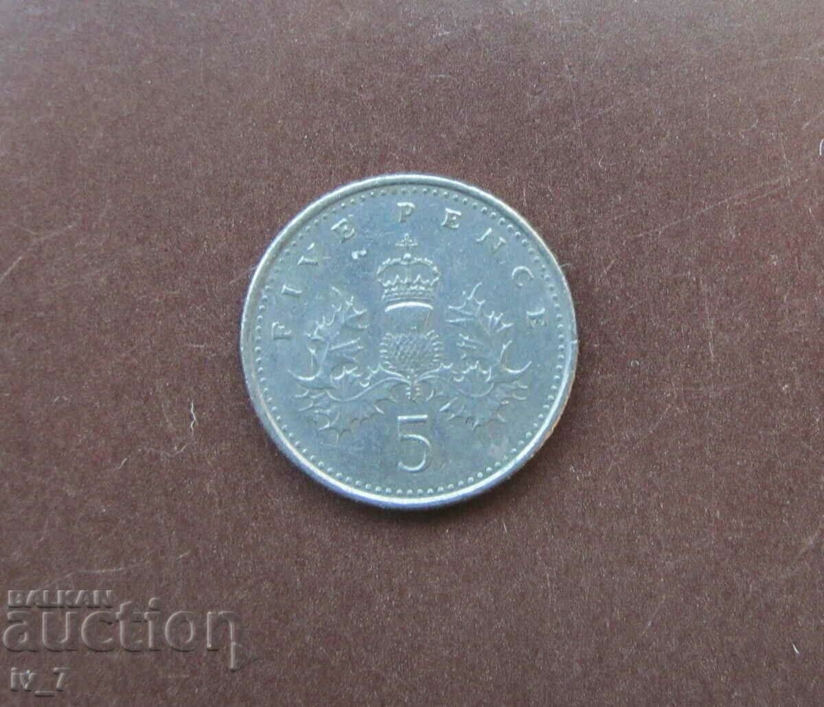5 pence Great Britain 1990