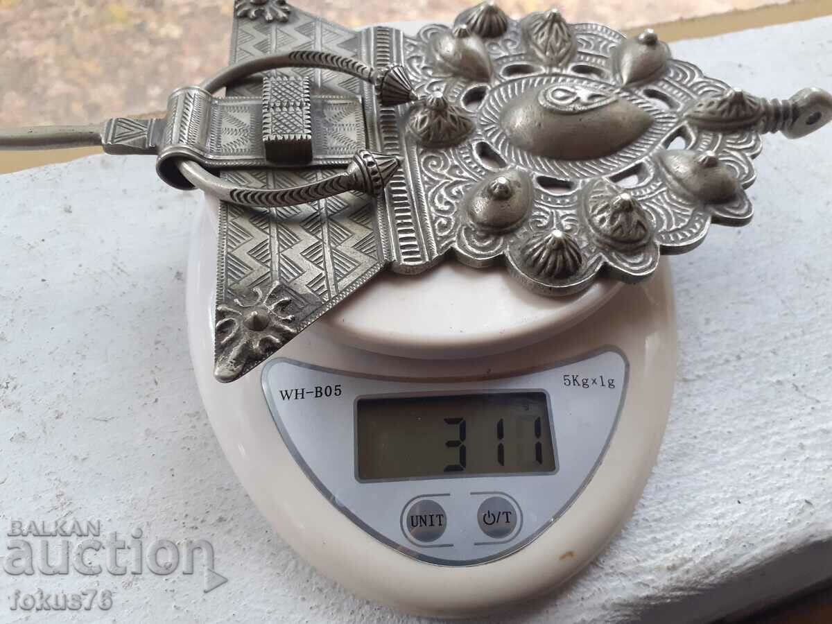 Veche bijuterii berbere închizătoare fibula toka pafta sachan - 7