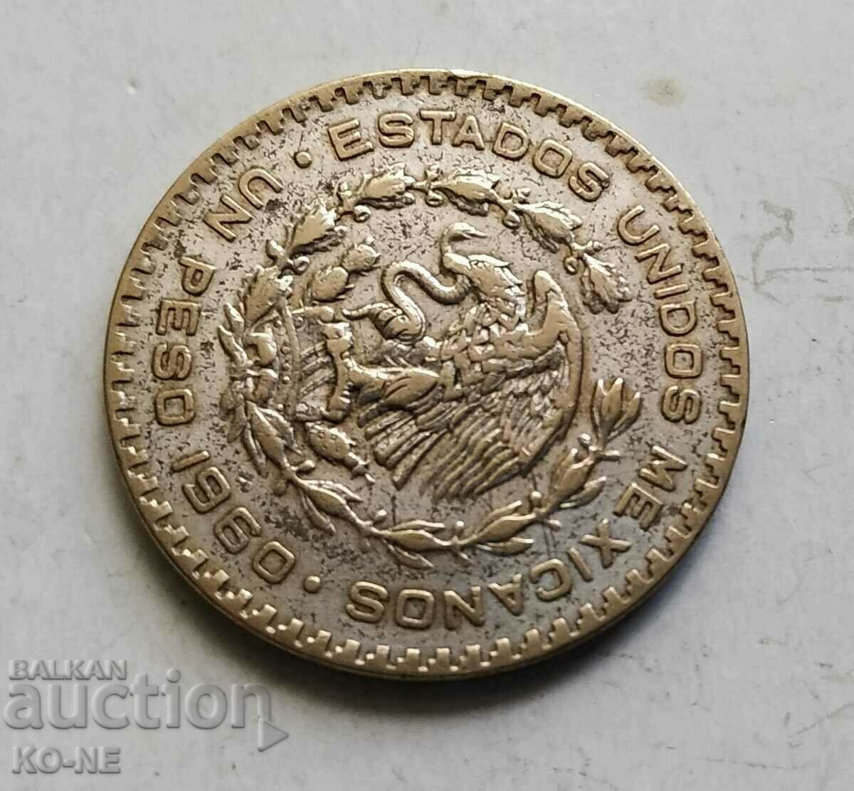 Delivery of Silver coin 1 peso Mexico 1960 Delivery of Silver coin 1 peso Mexico 1960