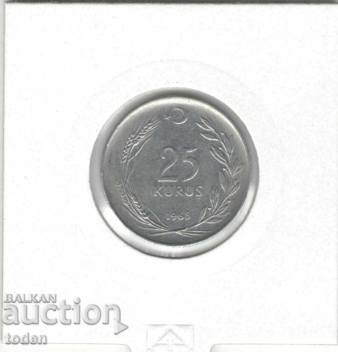 Auction Turkey-25 Kuruş-1968-KM# 892 Auction Turkey-25 Kuruş-1968-KM# 892
