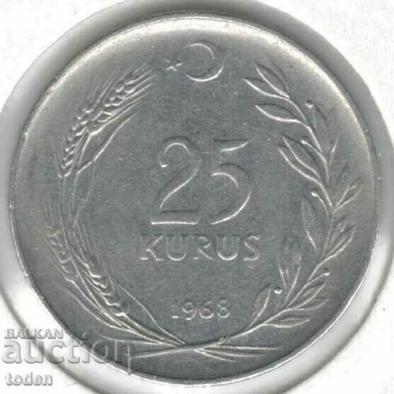 Turkey-25 Kuruş-1968-KM# 892