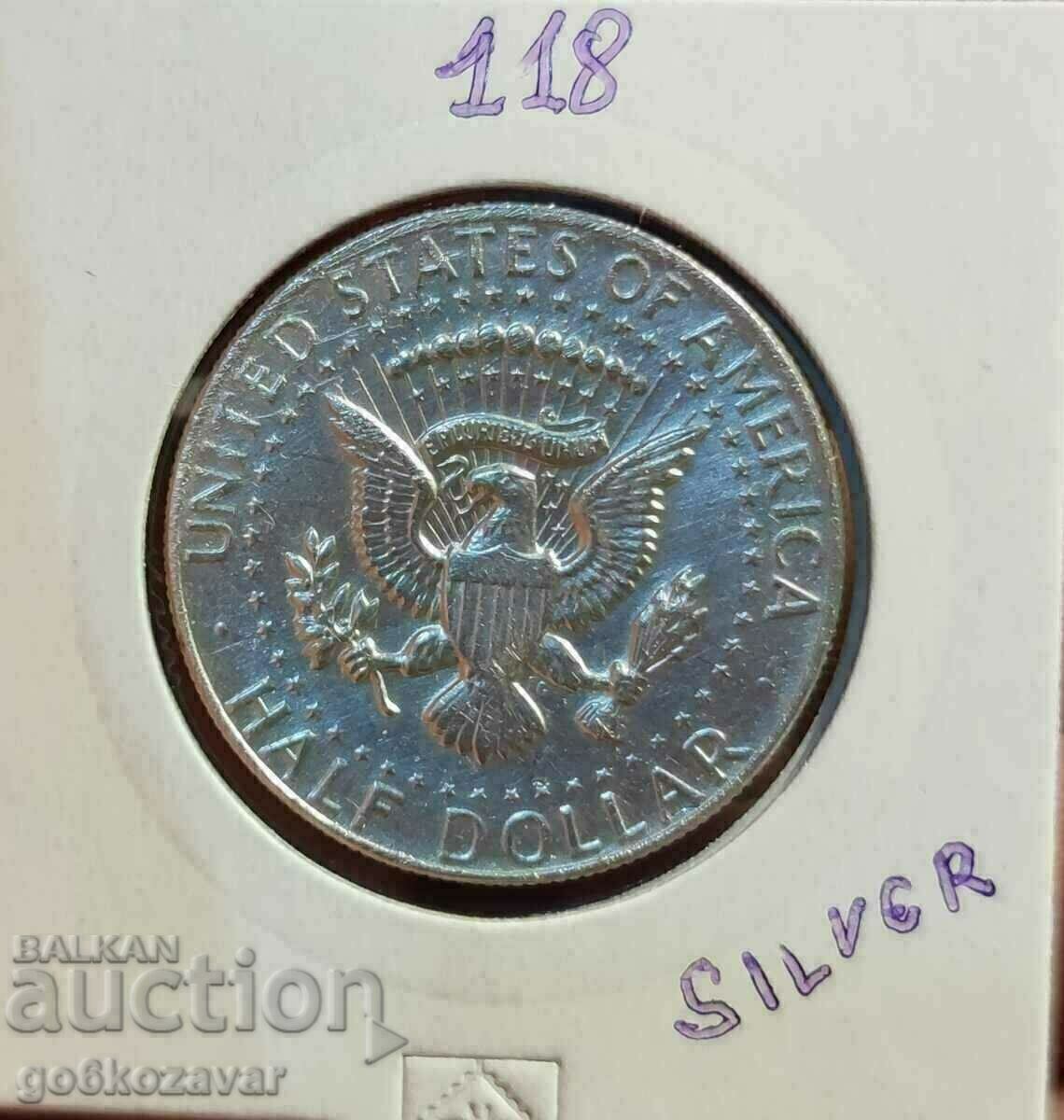 SUA Jumătate 1/2 dolar argint 1968!