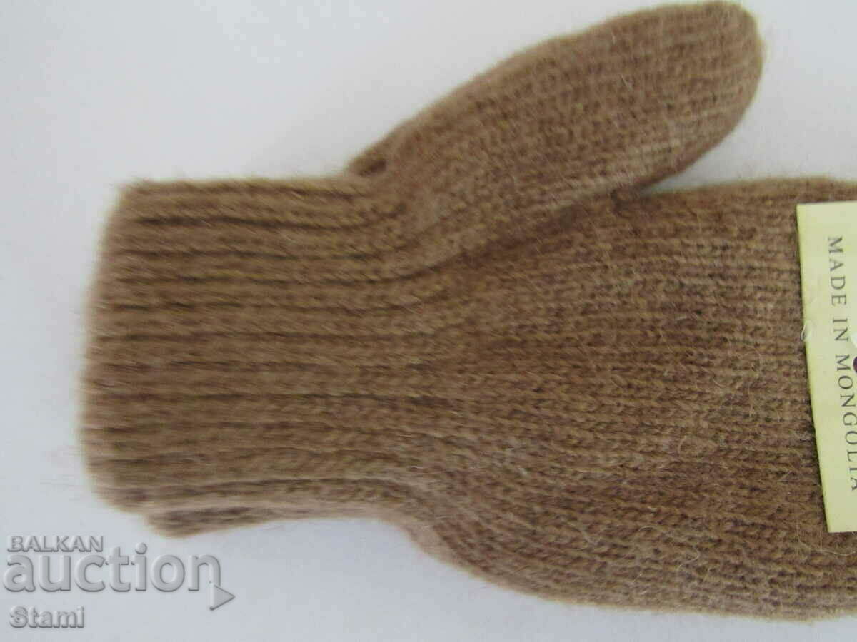 Auction Machine-Knitted Camel One-Finger Kid's Gloves, Auction Machine-Knitted Camel One-Finger Kid's Gloves,